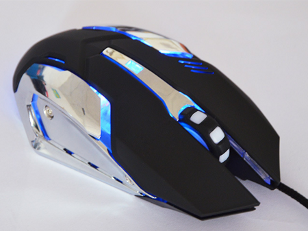 2400DPI 6D Colorful breathing light CF / DOT USB wired gaming mouse